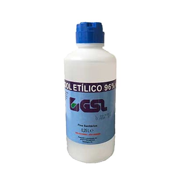 Álcool Etílico 96% 250ml (pack 24)