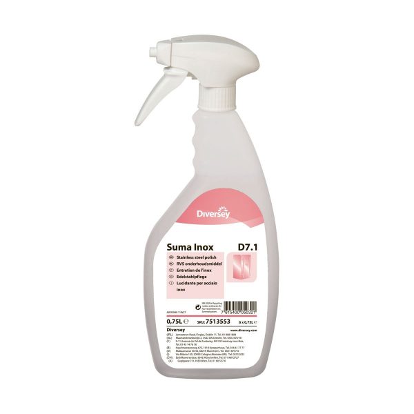 Detergente limpa inox Diversey Suma D7.1 750ml