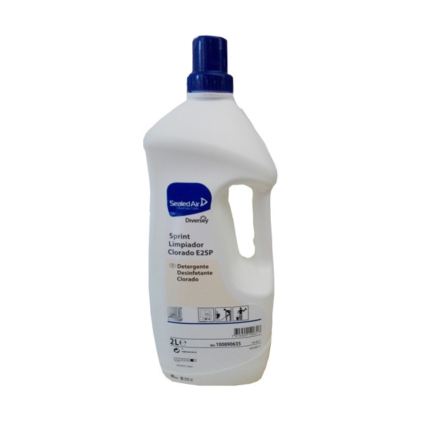 Detergente desinfectante clorado para limpezas gerais Diversey Sprint E2SP 2lt
