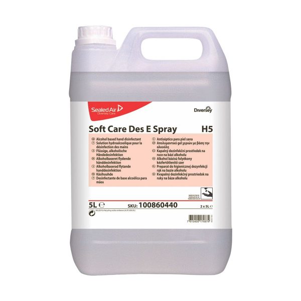 Desinfectante para mãos Diversey Soft Care DES E Spray H5 5lt