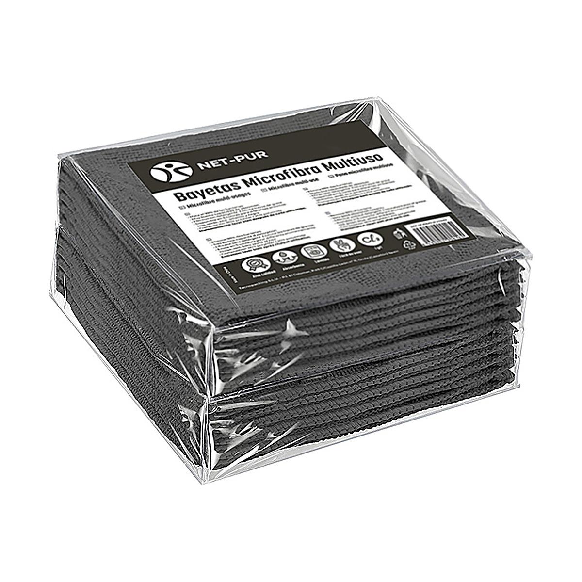 Pano microfibras preto 30x40cm Terry 28gr (pack 10) Pano microfibras preto 30x40cm Terry 28gr (pack 10)