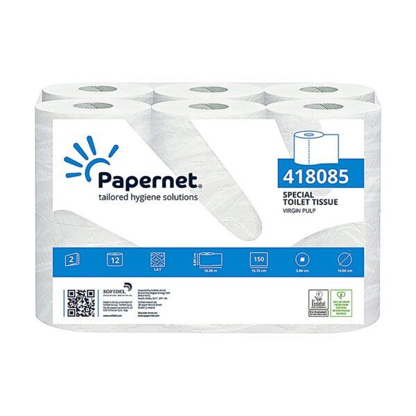 Papel higiénico doméstico 16mt 2 folhas 33g Papernet 12 rolos Papel higiénico doméstico 16mt 2 folhas 33g Papernet 12 rolos