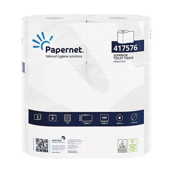 Papel higiénico doméstico 32mt 2 folhas Amoos Naturally 6 rolos