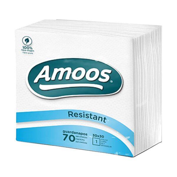 Guardanapos branco 30x30 1 folha Amoos 70 unid. Guardanapos branco 30x30 1 folha Amoos 70 unid.