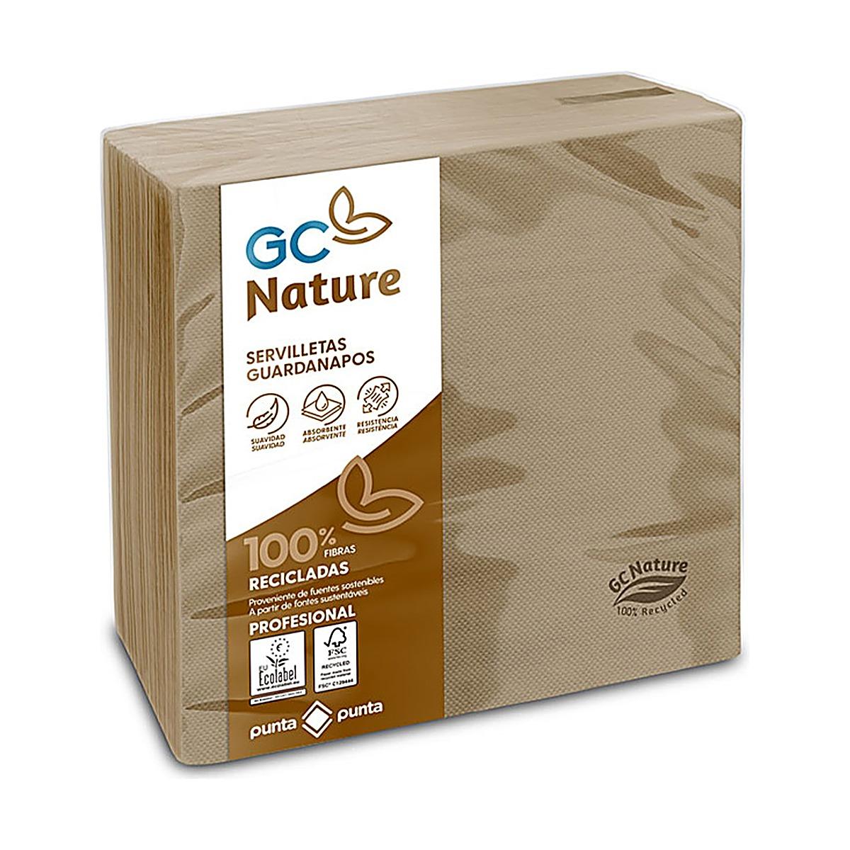 Guardanapos reciclados 40x40cm 2 folhas Nature P&P 100un Guardanapos reciclados 40x40cm 2 folhas Nature P&P 100un