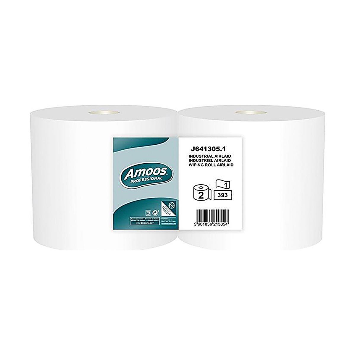 Rolo de pano TNT AirLaid 130mt x 23,5cm 1 folha Amoos (pack 2) Rolo de pano TNT AirLaid 130mt x 23,5cm 1 folha Amoos (pack 2)
