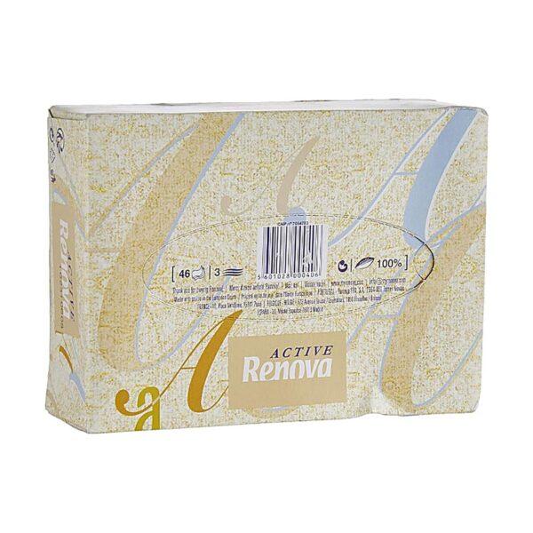 Lenços papel facial Renova Active Mini 14x19,5 46 unid.