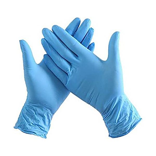 Luvas de protecção em nitrilo (sem pó) azul tamanho XL 100un