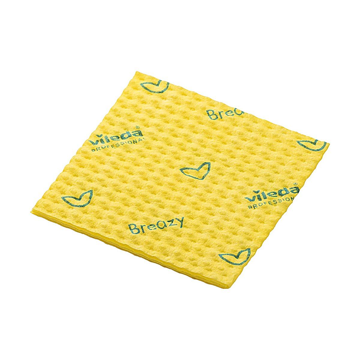Pano Multiusos HACCP Breazy Amarelo Vileda Professional Pack 25un Pano Multiusos HACCP Breazy Amarelo Vileda Professional Pack 25un