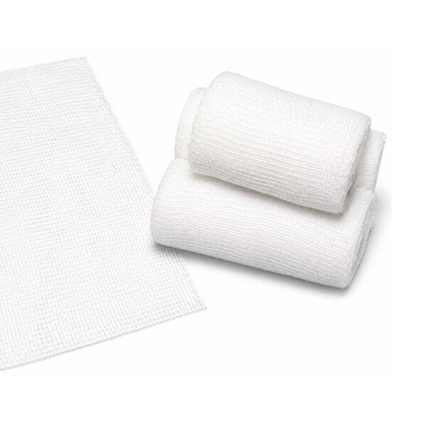 Ligaduras de gaze sem ourelas 5cmx5mt Ligaduras de gaze sem ourelas 5cmx5mt