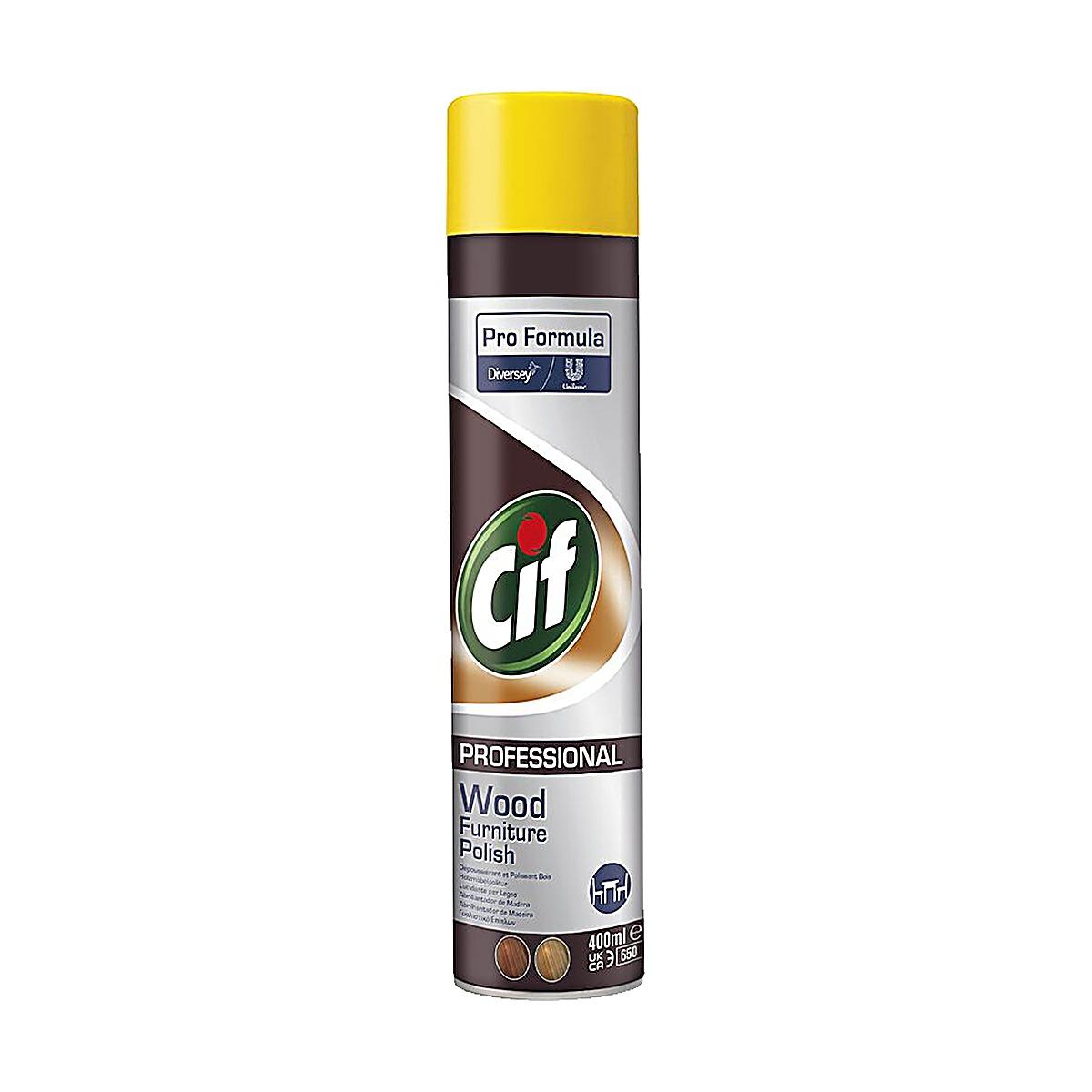 Abrilhantador de madeiras em spray Cif Pro Formula by Diversey 400ml Abrilhantador de madeiras em spray Cif Pro Formula by Diversey 400ml