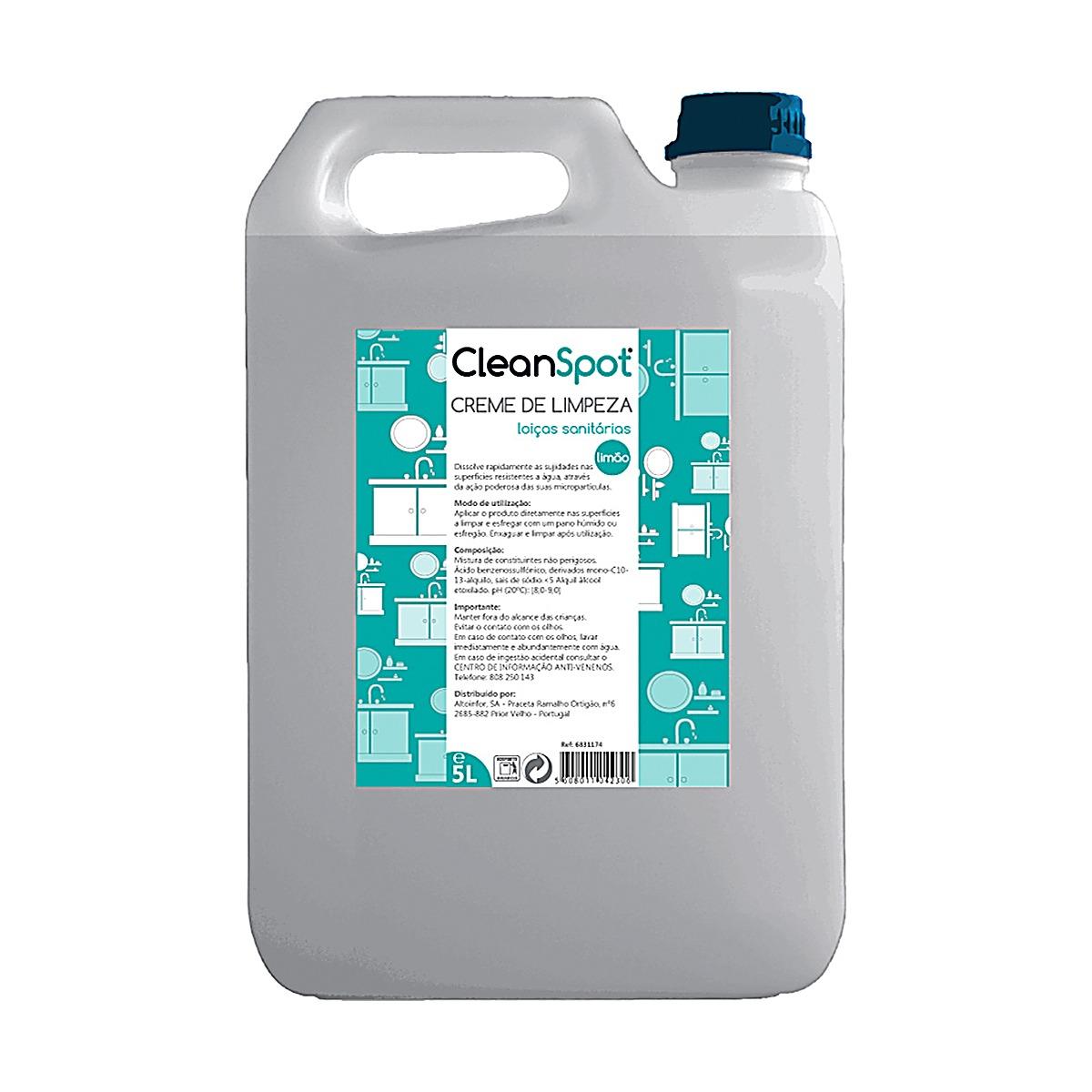 Creme de limpeza para loiças sanitárias Cleanspot 5lt Creme de limpeza para loiças sanitárias Cleanspot 5lt